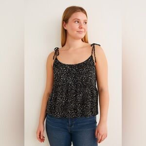 NWT Black and White Spotted Women's Tank